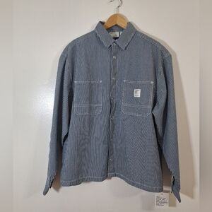 NWT ASOS Blue and White Pinstripe Button-Down Shirt